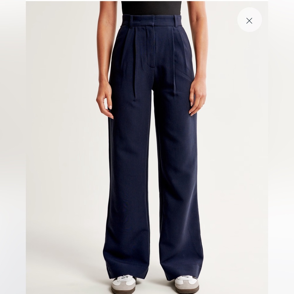 Navy Sloane Tailored Women's Wide-Leg Pants